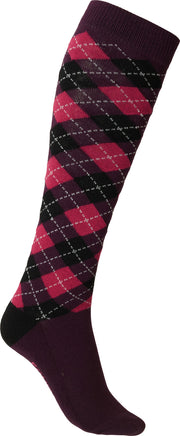 Equipage Lax Ridestrømper - Purple Pennant