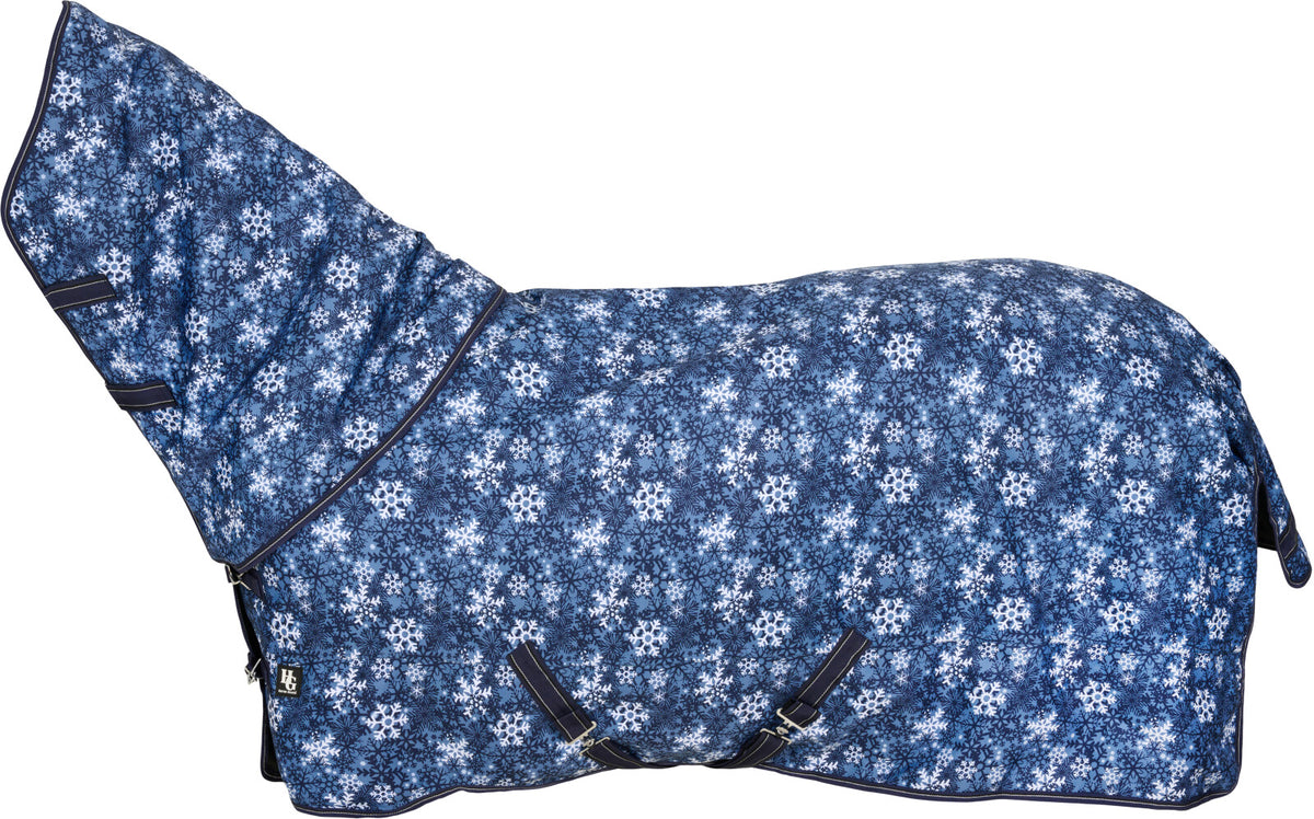 Horse Guard Snowflake Vinterdækken med Aftagelig Hals - Navy
