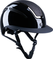 Equipage Guardian Ridehjelm Glossy, Glitter top - Sort Blank