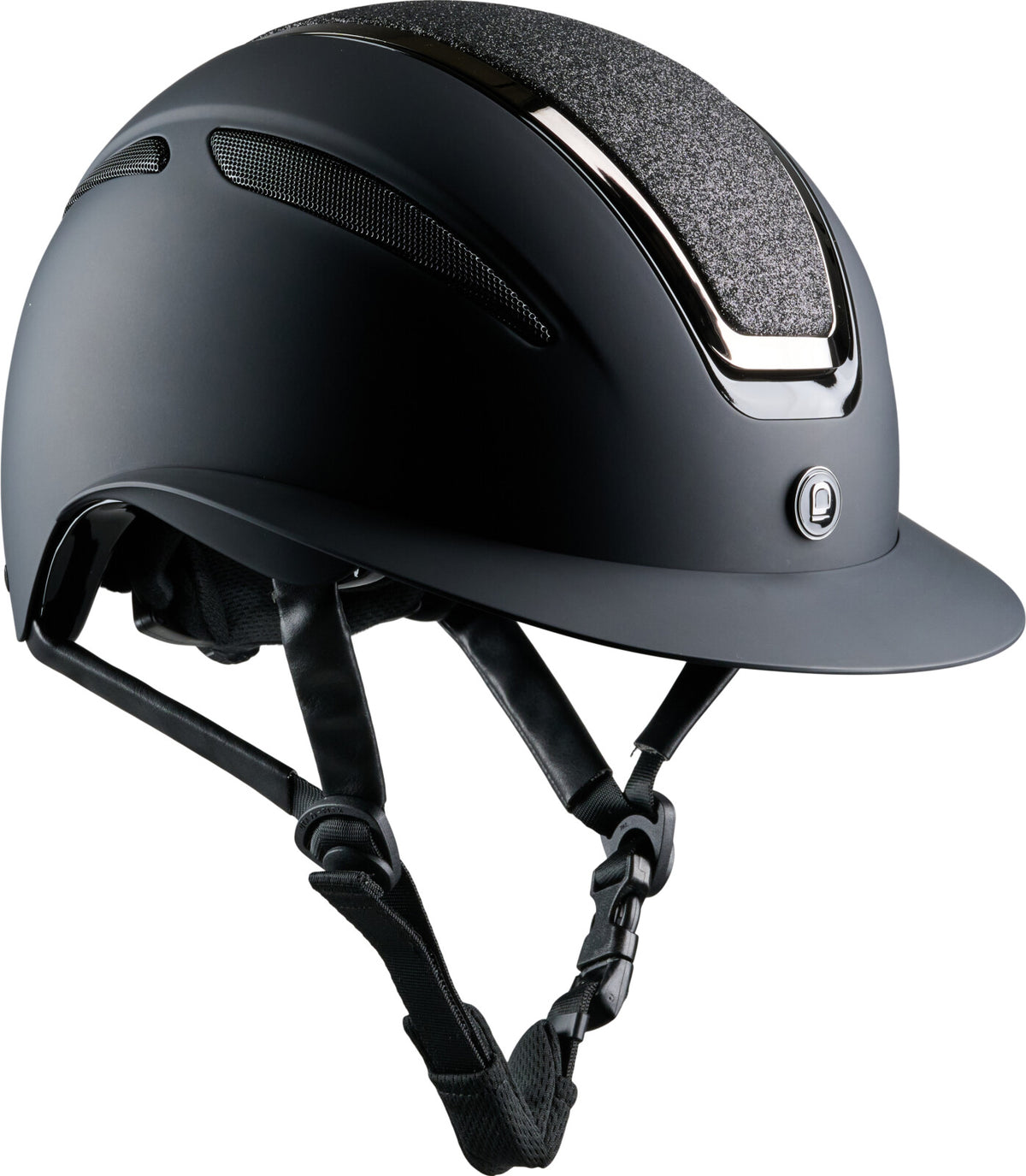 Equipage Guardian Ridehjelm med Glitter - Sort mat