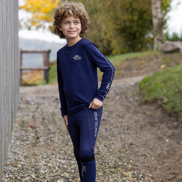 KLAli Junior Trænings T-shirt med O-hals - Evening Blue