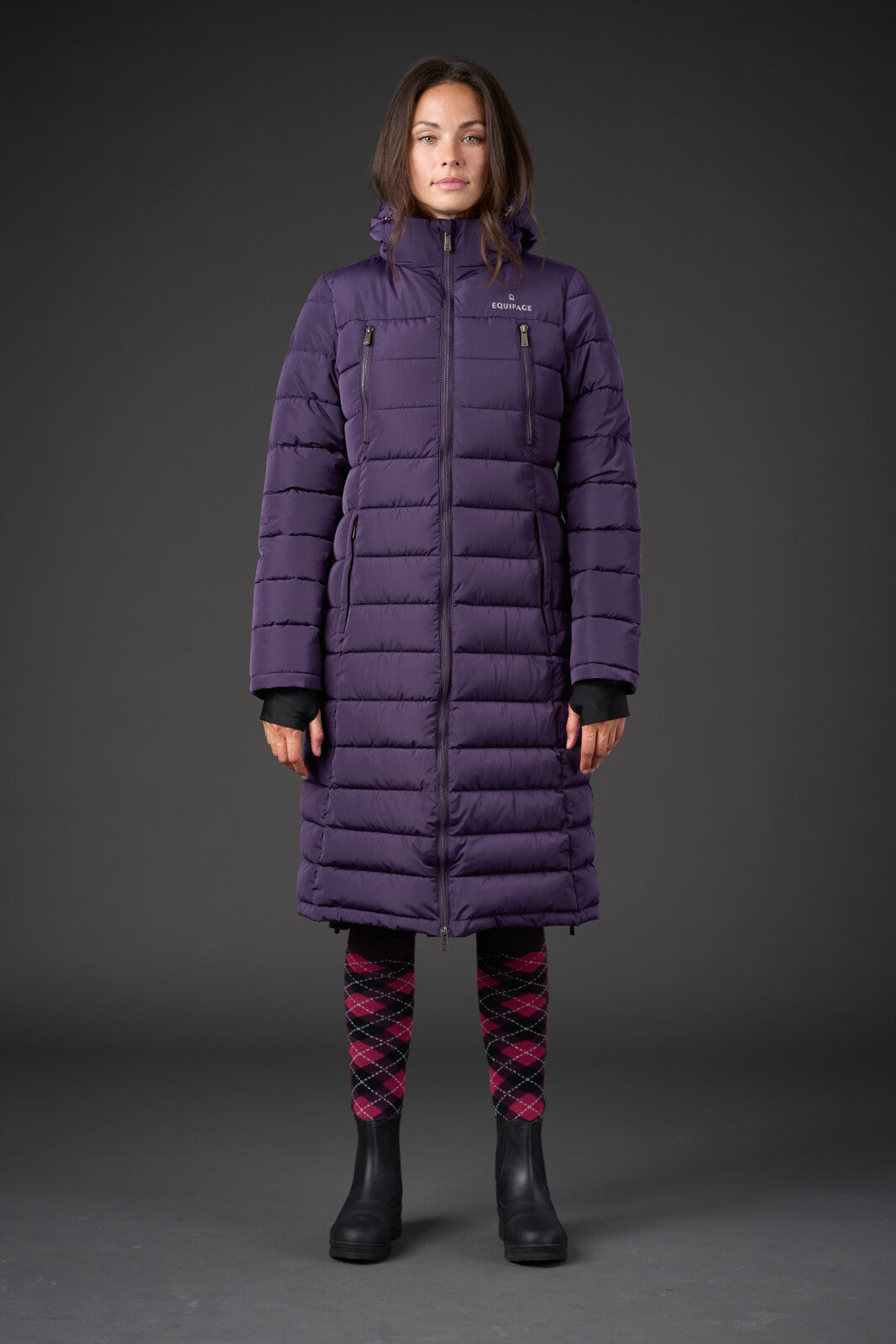 Equipage Candice 2.0 Lang Ridejakke - Purple Pennant