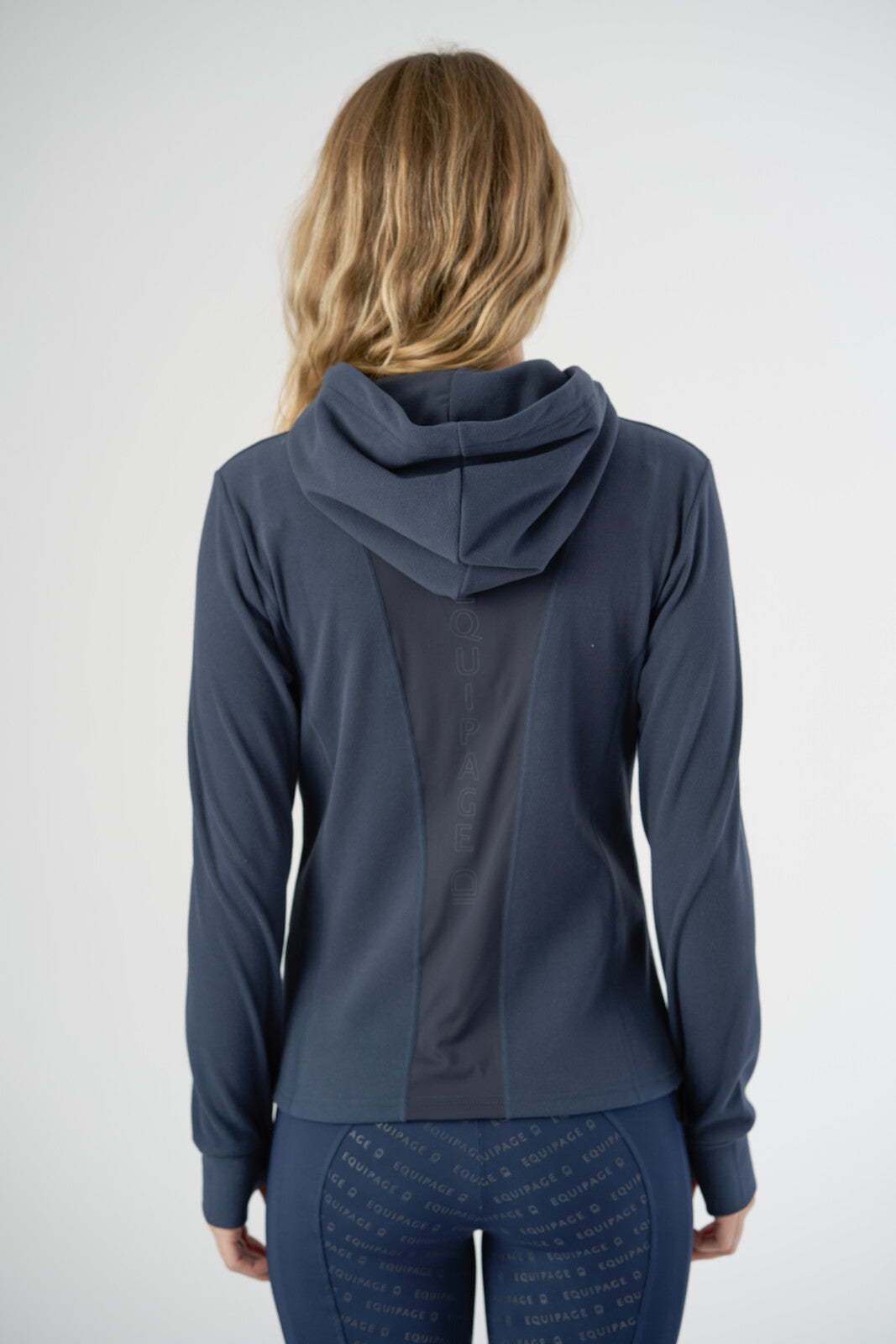 Equipage Abigail Hoodie med Lynlås - Navy