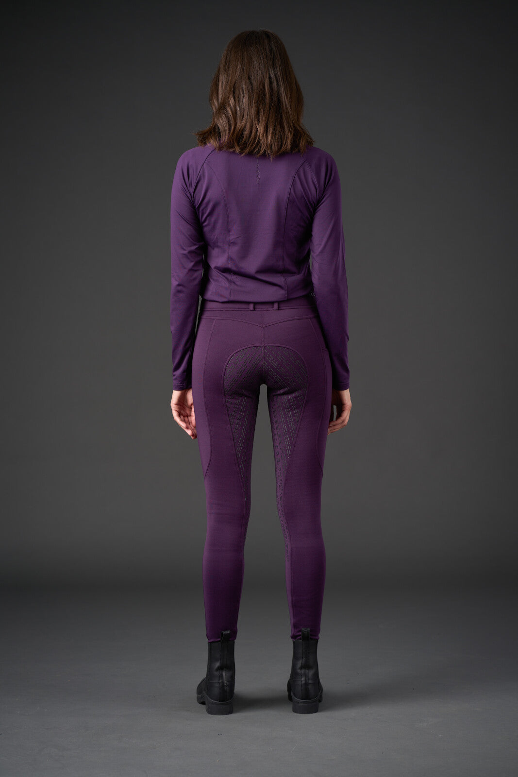 Equipage Shannon ridetights, fullgrip - Purple Pennant