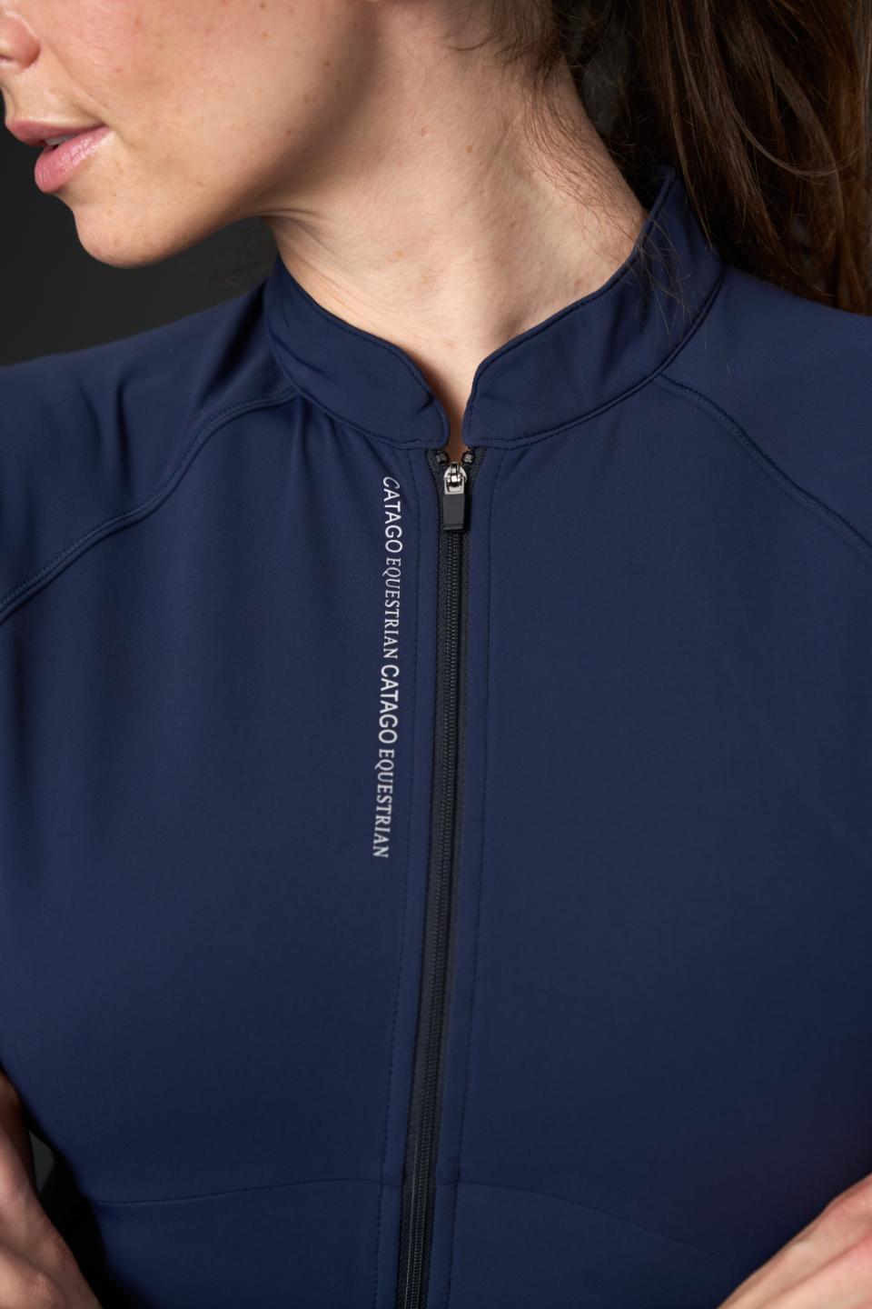 CATAGO BRETT Zip cardigan. Navy