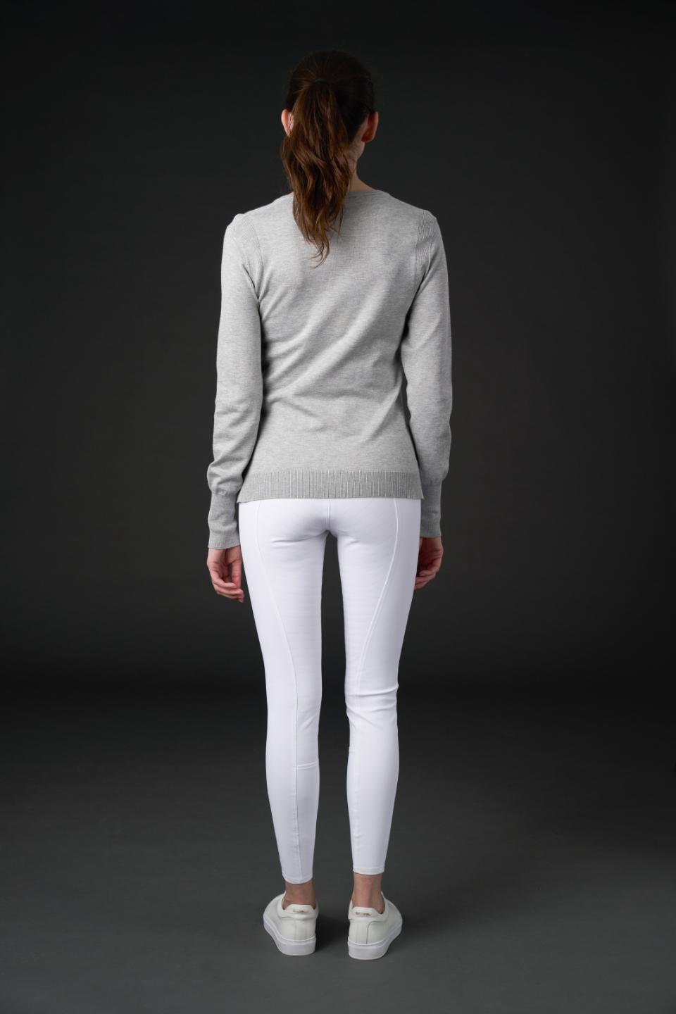 CATAGO TEAGAN Strik pullover. Lysegrå Melange