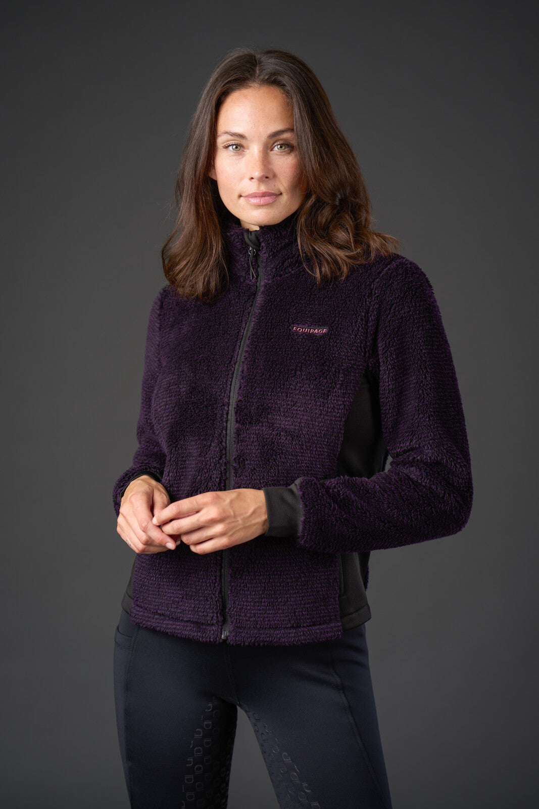 Equipage Nevada Cardigan - Purple Pennant