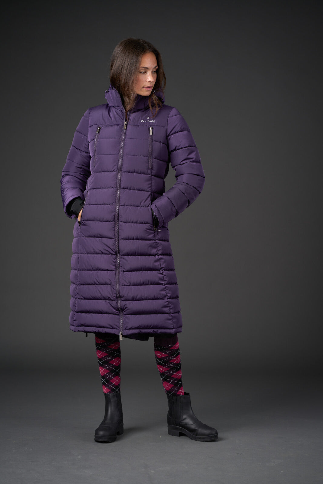 Equipage Candice 2.0 Lang Ridejakke - Purple Pennant