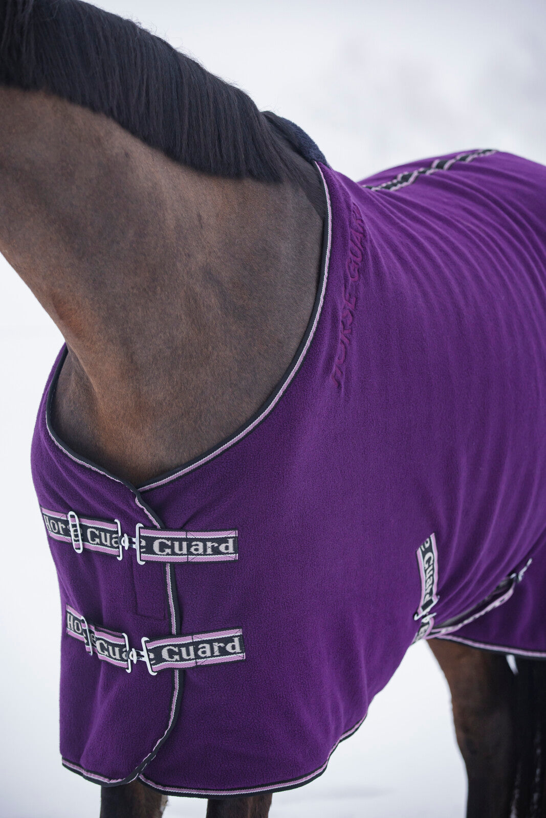 Horse Guard Layne Fleecedækken med Teddyfoer - Purple Pennant