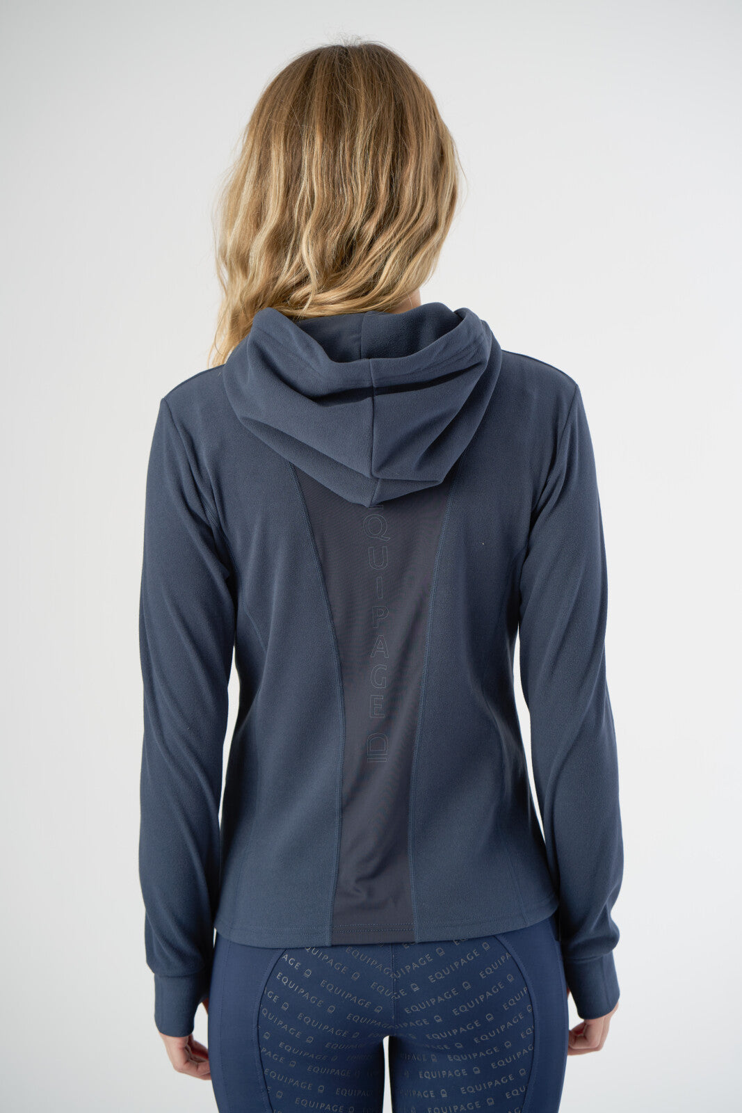Equipage Abigail Hoodie med Lynlås - Navy