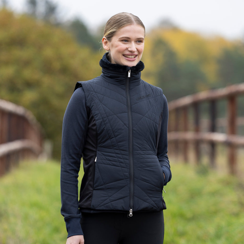 KLAlba Quilted Ridevest - Evening Blue