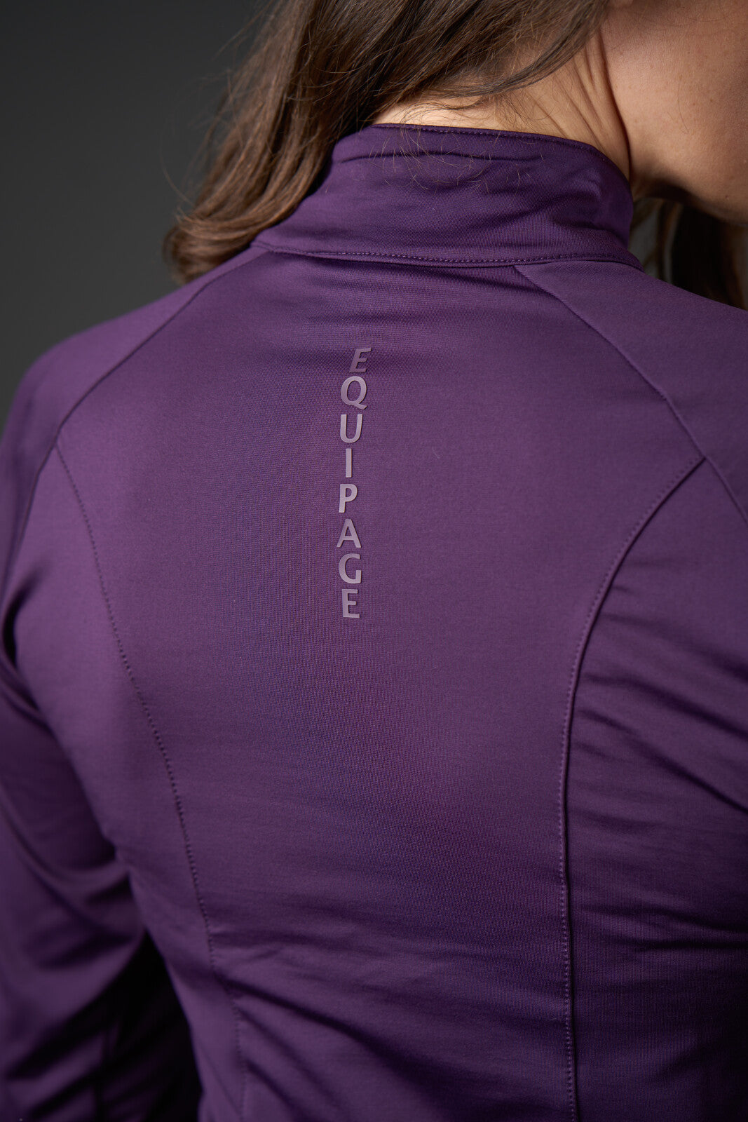 Equipage Redmond langærmet trøje, half zip - Purple Pennant