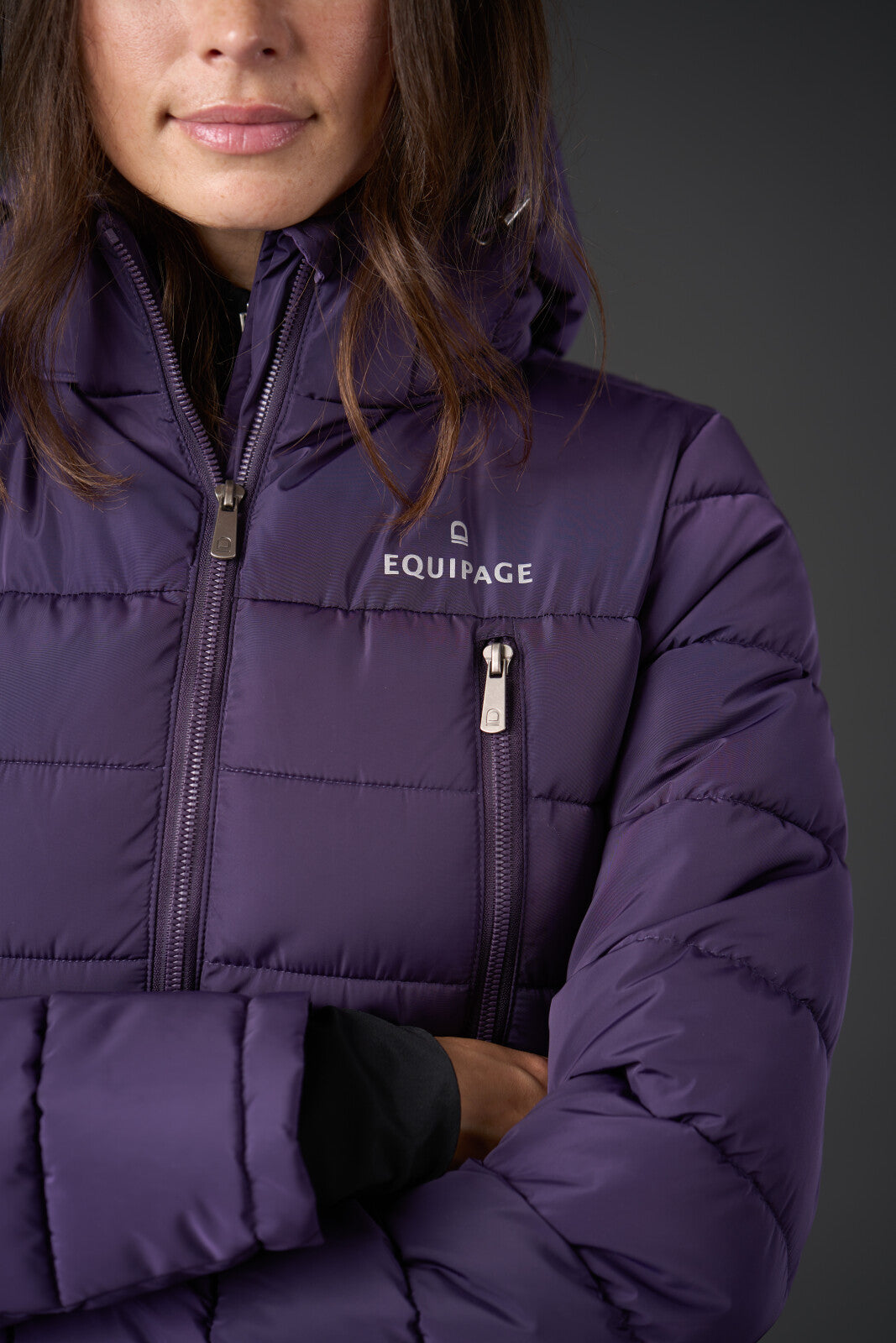 Equipage Candice 2.0 Lang Ridejakke - Purple Pennant