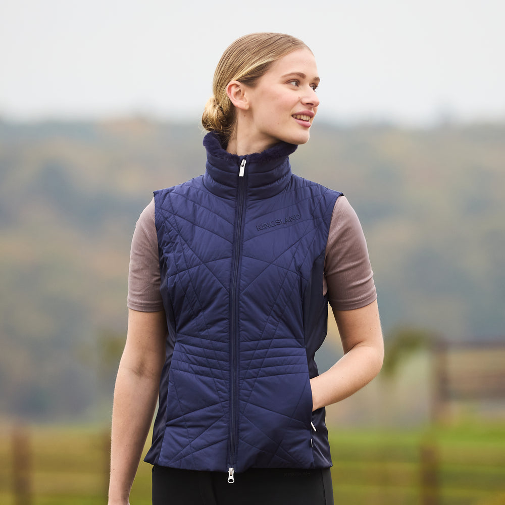 KLAlba Vatteret Bodywarmer til Kvinder - Beige Dove