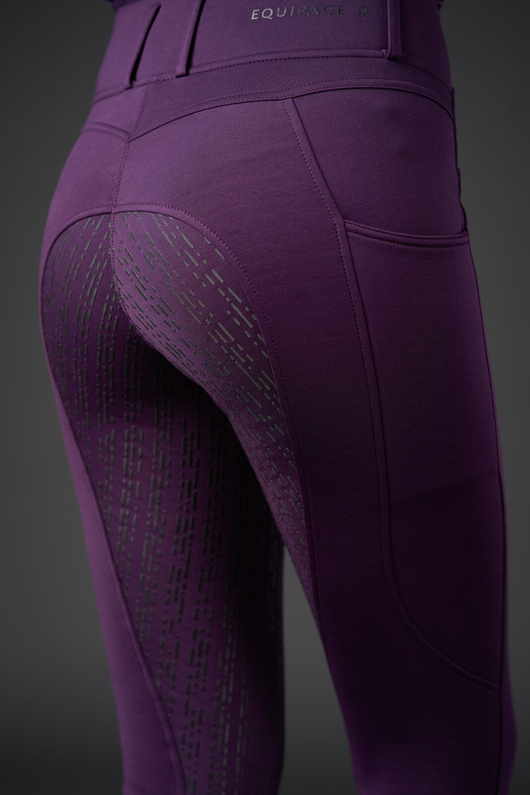 Equipage Shannon ridetights, fullgrip - Purple Pennant