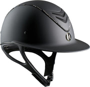 OneK MIPS Avancé Lux Mat Top ridehjelm. Sort Swarovski pipe