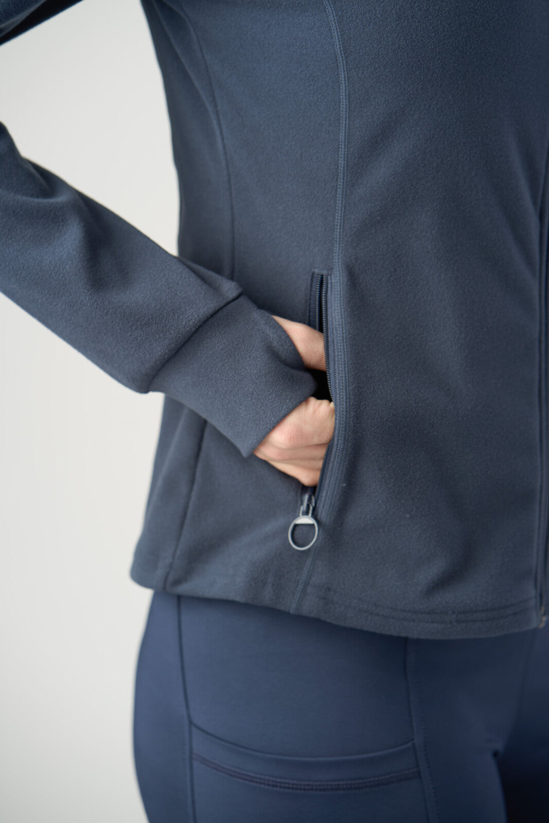 Equipage Abigail Hoodie med Lynlås - Navy
