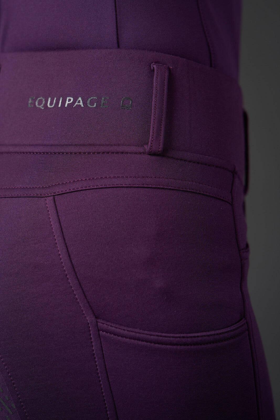 Equipage Shannon ridetights, fullgrip - Purple Pennant