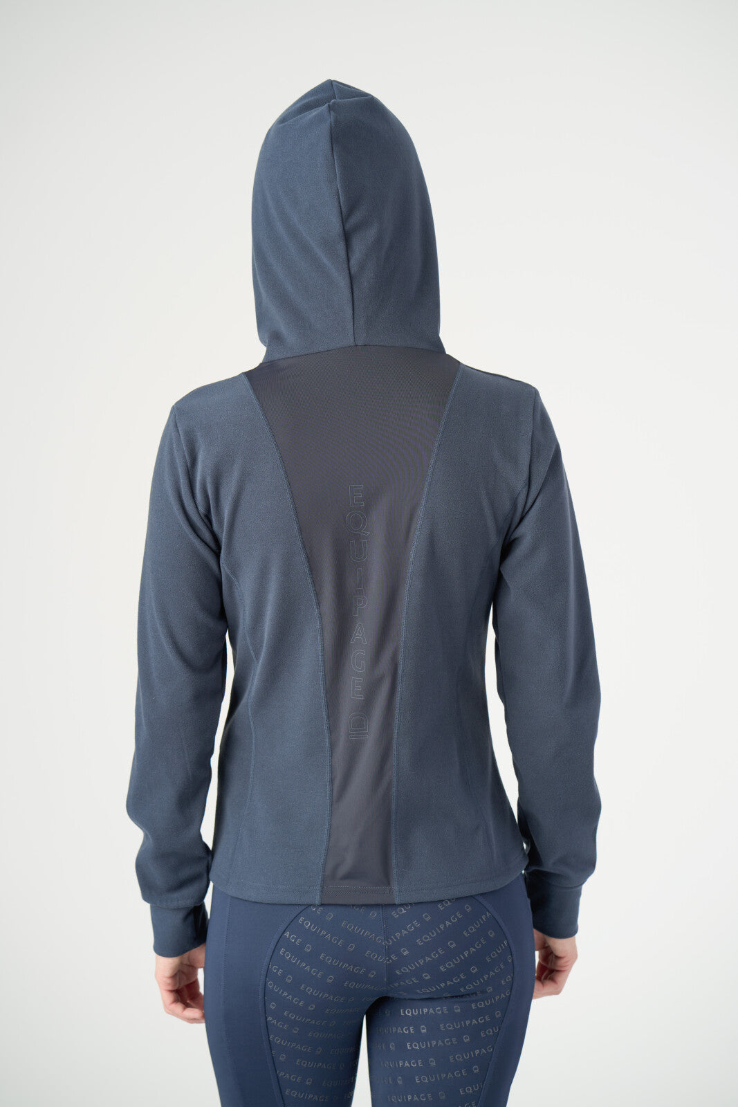 Equipage Abigail Hoodie med Lynlås - Navy