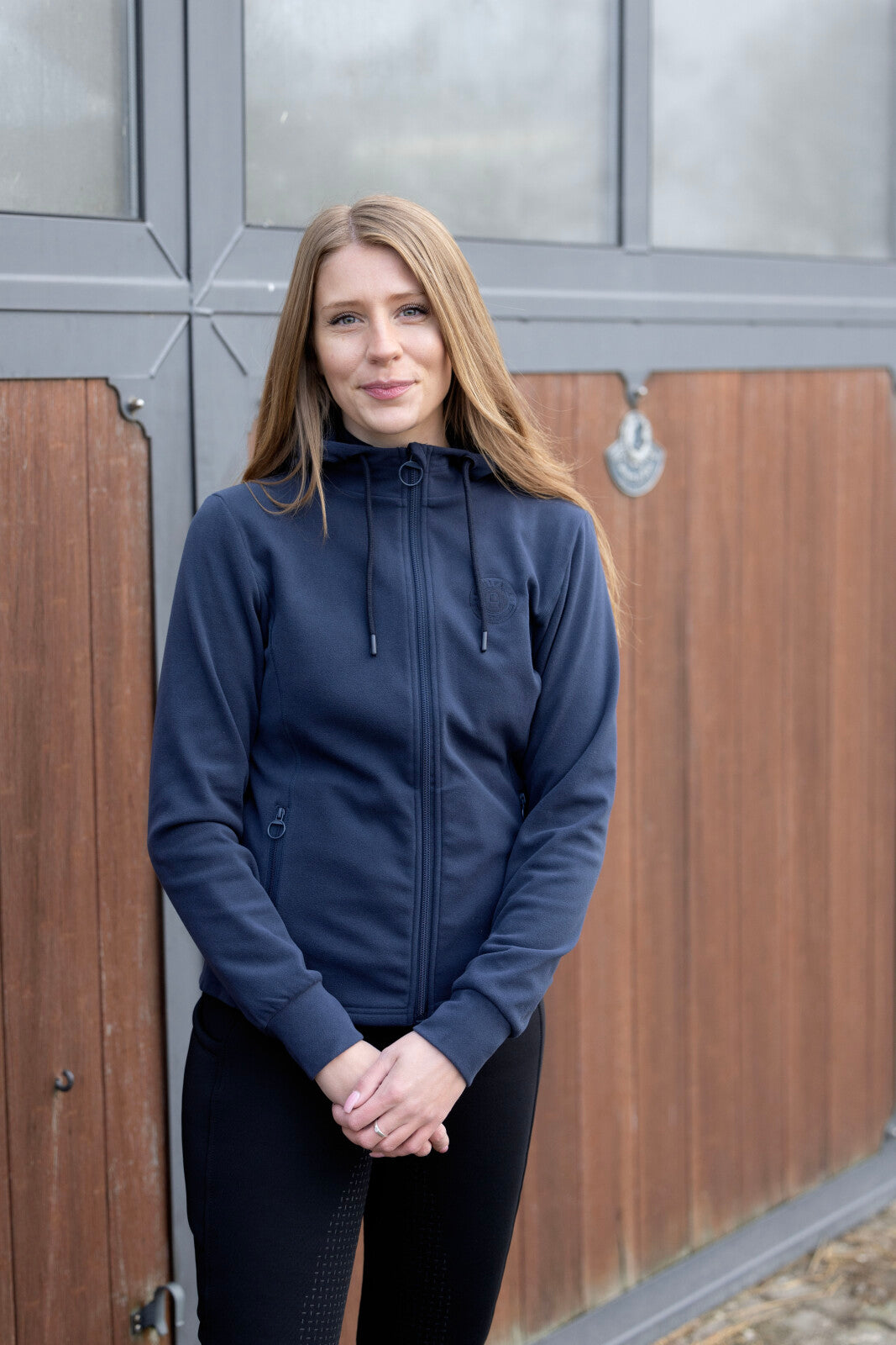Equipage Abigail Hoodie med Lynlås - Navy