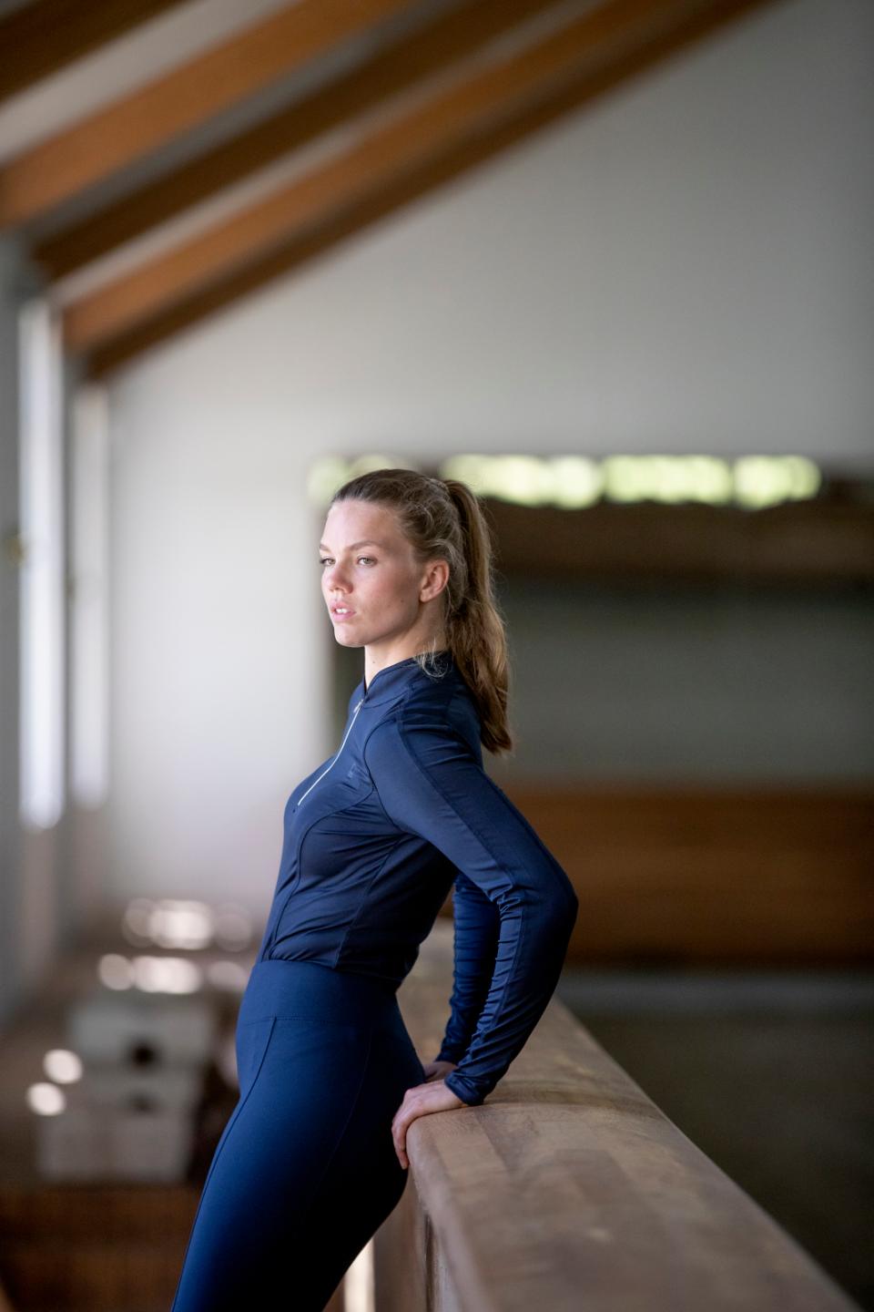 EQUIPAGE TRINIDAD Langærmet ridebluse. Navy