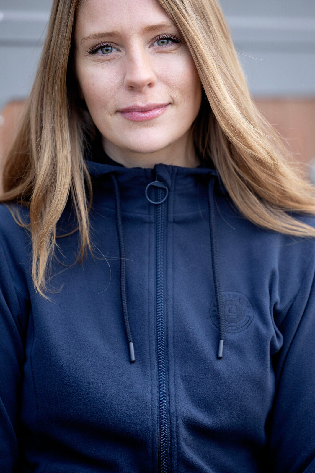 Equipage Abigail Hoodie med Lynlås - Navy