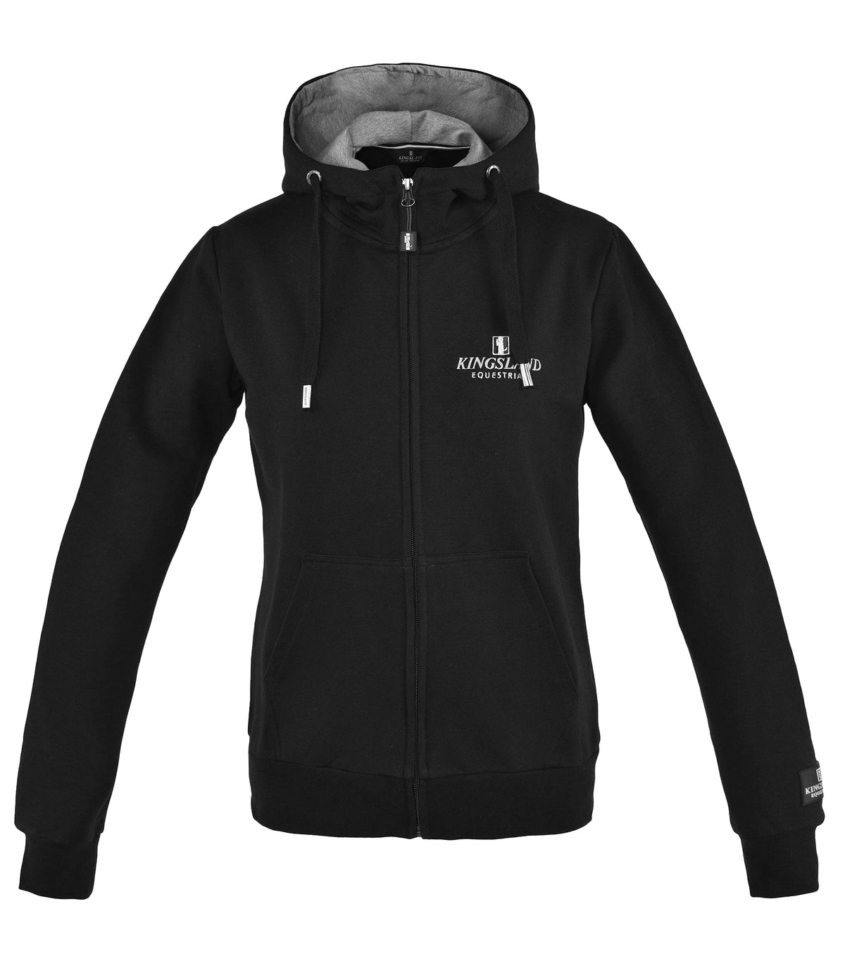 KINGSLAND CLASSIC Unisex Hoodie med lynlås. Sort