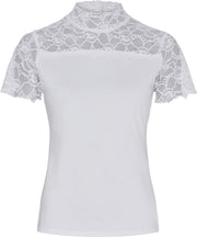 EQUIPAGE MALIKA Stævnebluse med blonder