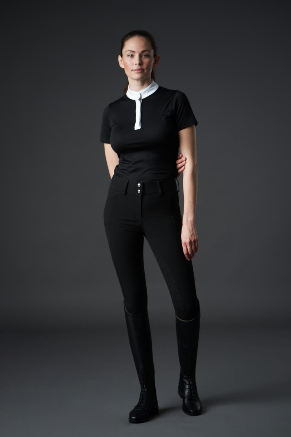 EQUIPAGE LEONI Ridebukser med fuld grip. Sort
