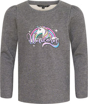 EQUIPAGE KIDS LINDA Langærmet bluse. Grey Melange