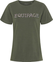 EQUIPAGE MELINA Kortærmet T-shirt. Forest