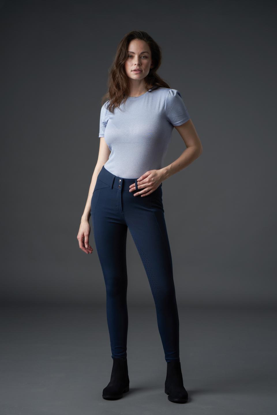 EQUIPAGE MARA Kortærmet T-shirt. Jacaranda Blue