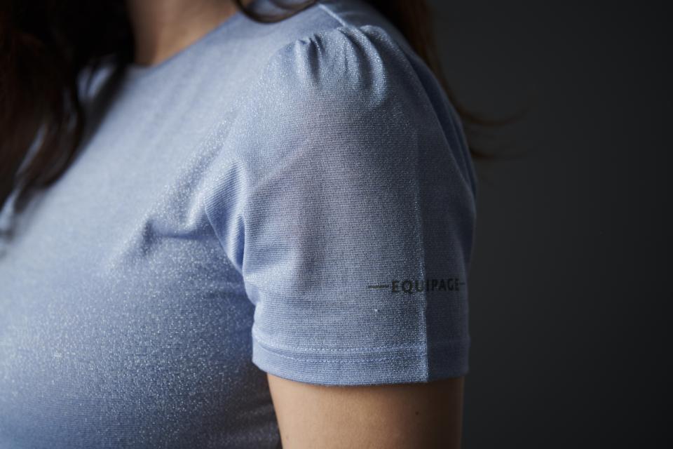 EQUIPAGE MARA Kortærmet T-shirt. Jacaranda Blue