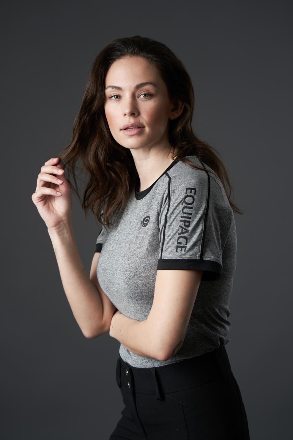 EQUIPAGE MELISSA Kortærmet T-shirt. Grå Melange