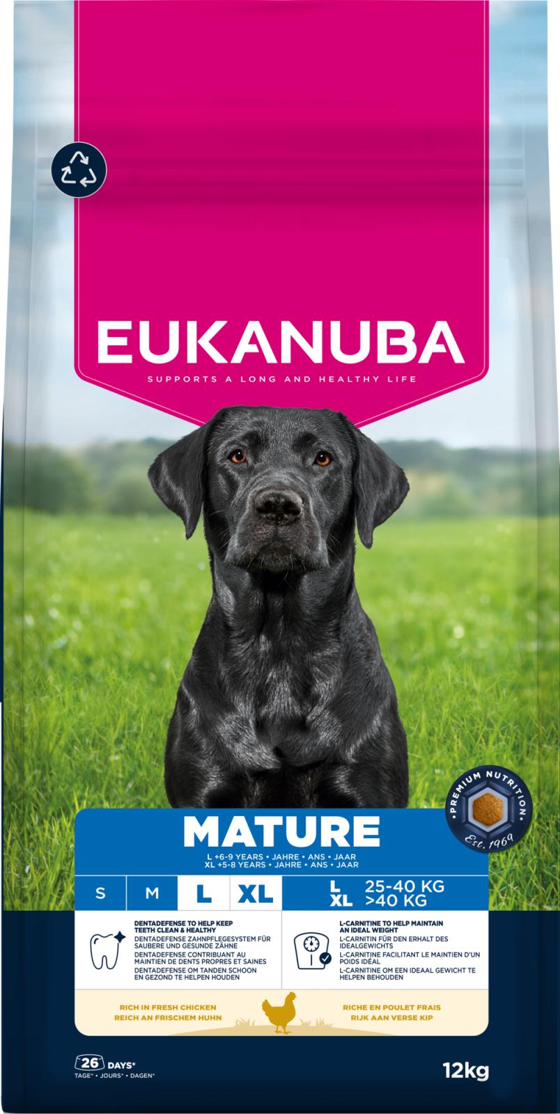 EUKANUBA Mature. Stor race. Kylling. 12kg