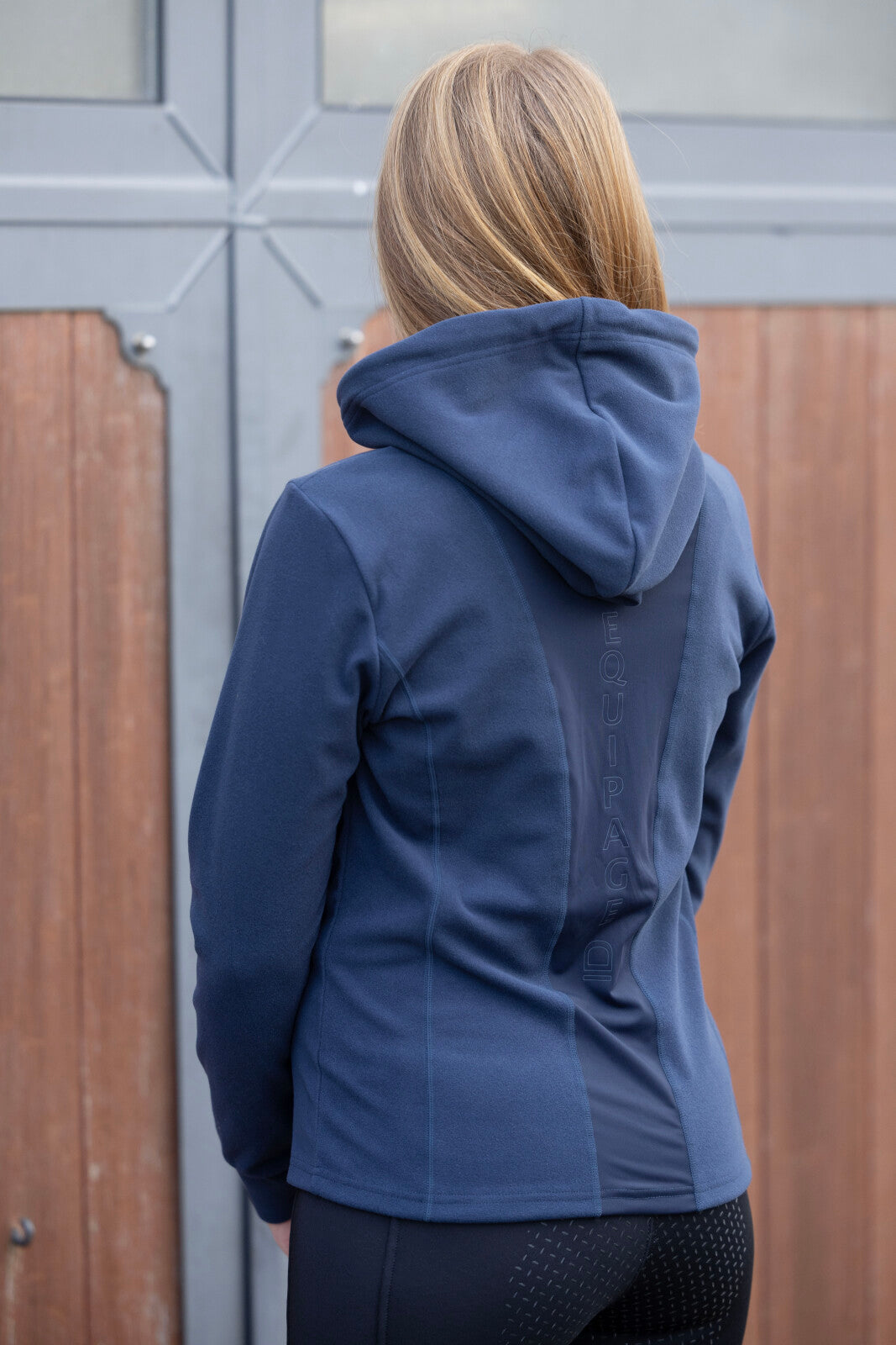 Equipage Abigail Hoodie med Lynlås - Navy