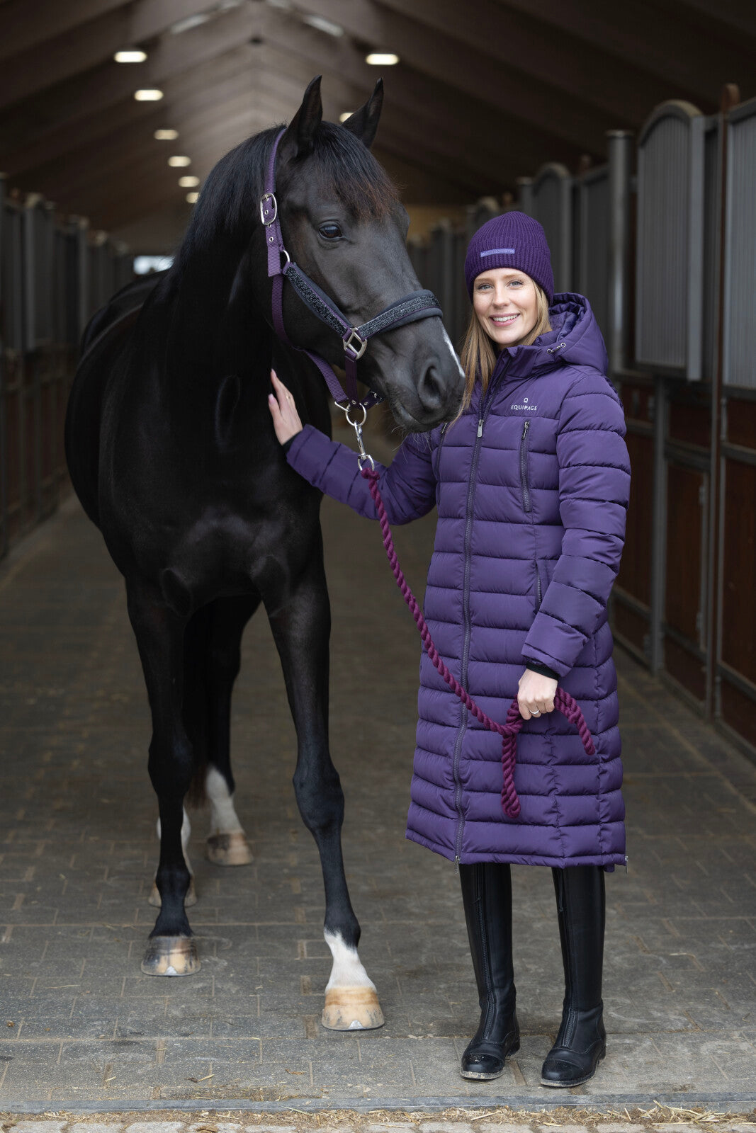 Equipage Candice 2.0 Lang Ridejakke - Purple Pennant