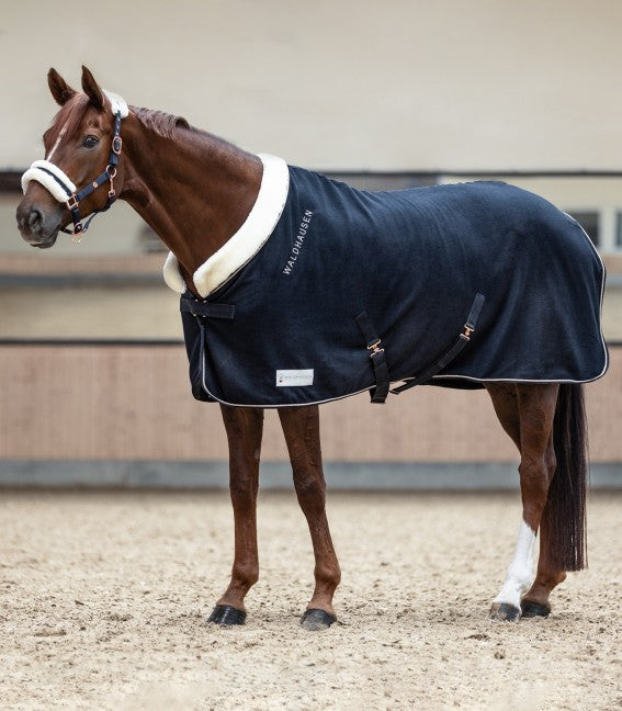 WALDHAUSEN MODERN ROSÉ Fleecedækken. Navy