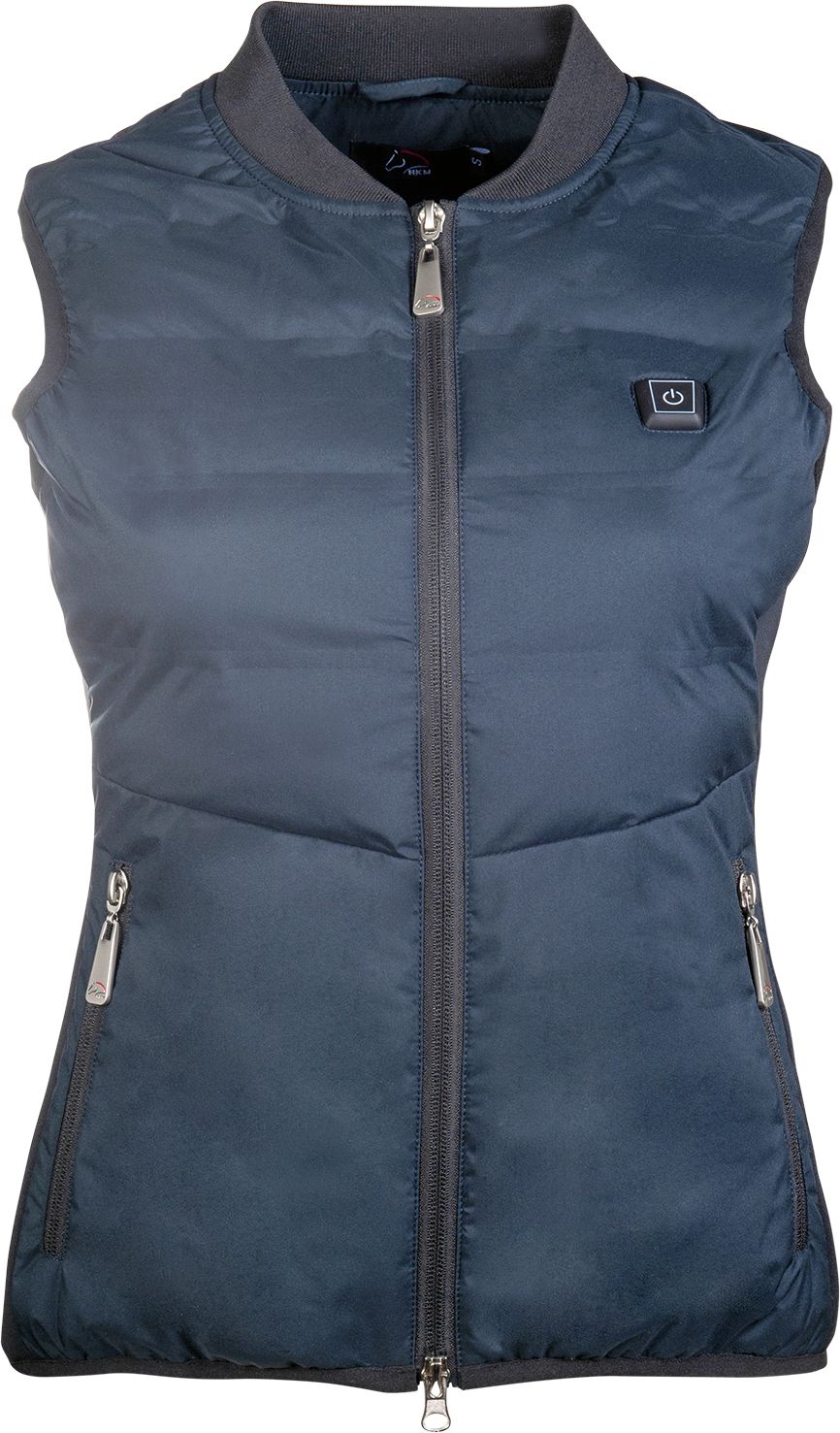 HKM COMFORT Dynevest med indbygget varmeelement. Mørkeblå