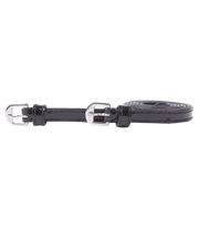 WALDHAUSEN Sporeremme i læder med blank finish. Sort