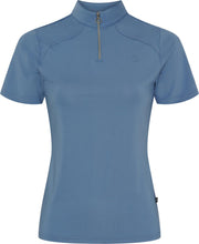 EQUIPAGE HASTY T-shirt med ½ lynlås. Coronet Blue