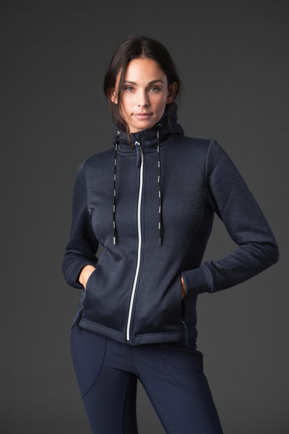 CATAGO NATALIE Hættetrøje med lynlås. Navy