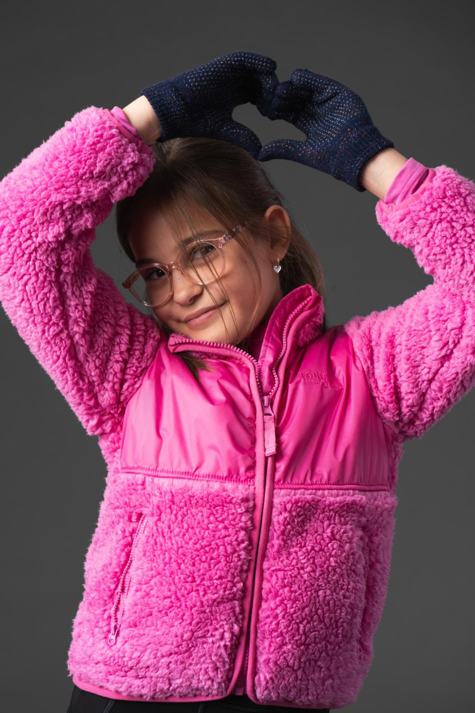 EQUIPAGE KIDS VEGA Teddy jakke. Phlox Pink
