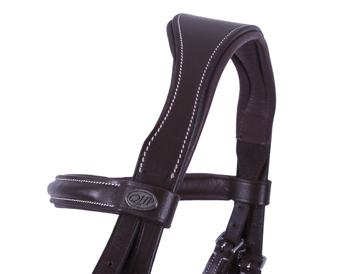 QHP LUXURY Anatomisk trense. Mørkebrun