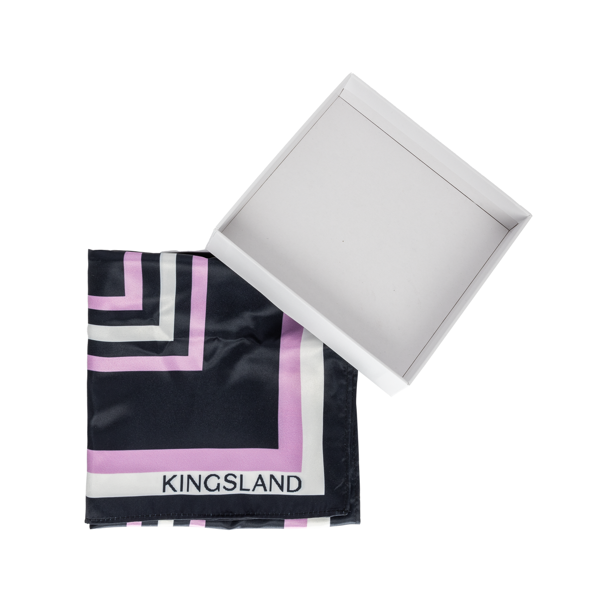 KINGSLAND JENNA Tørklæde. Navy/lyserød