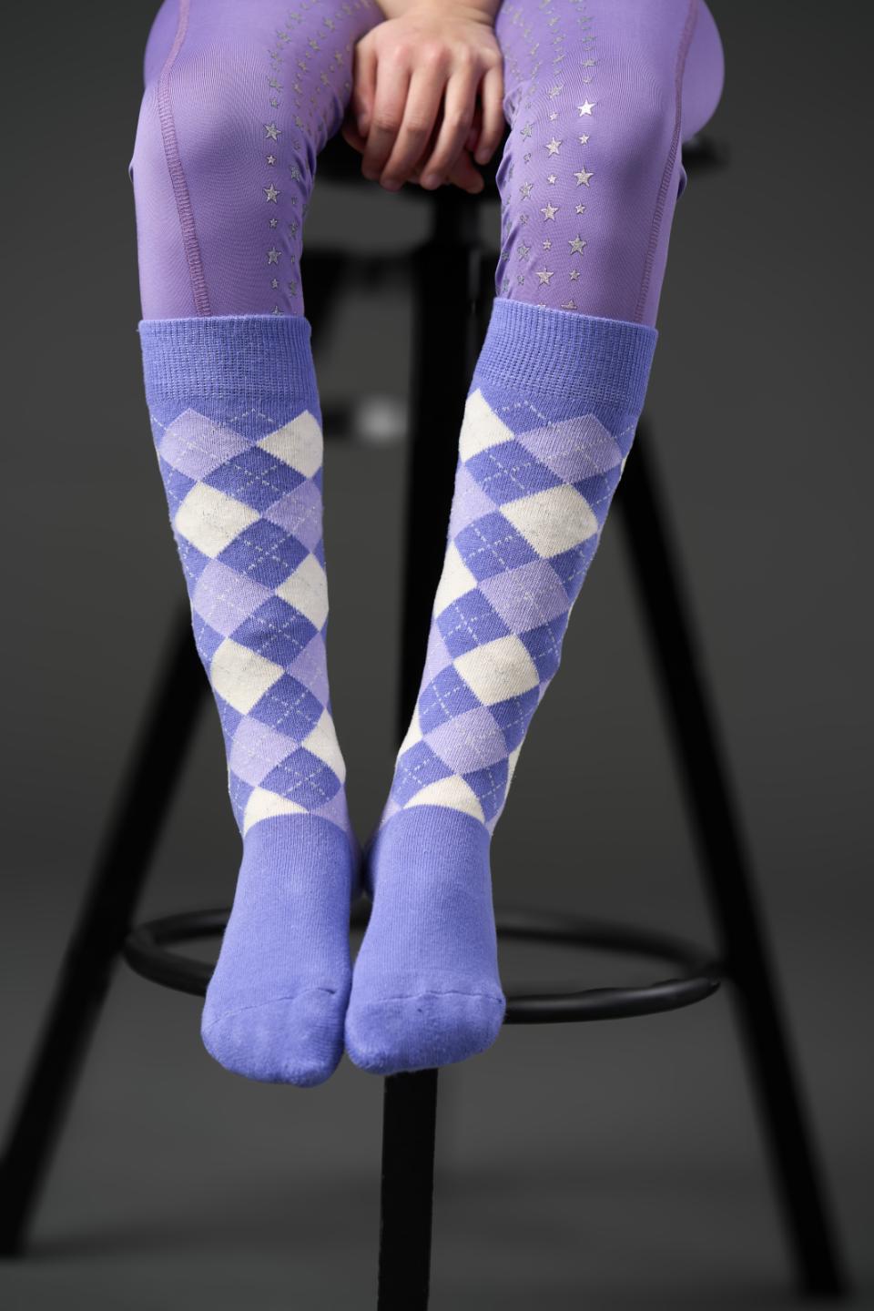 EQUIPAGE LAX Ridestrømper.  Aster Purple