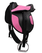 QHP Shetlændersadel med tilbehør. Pink