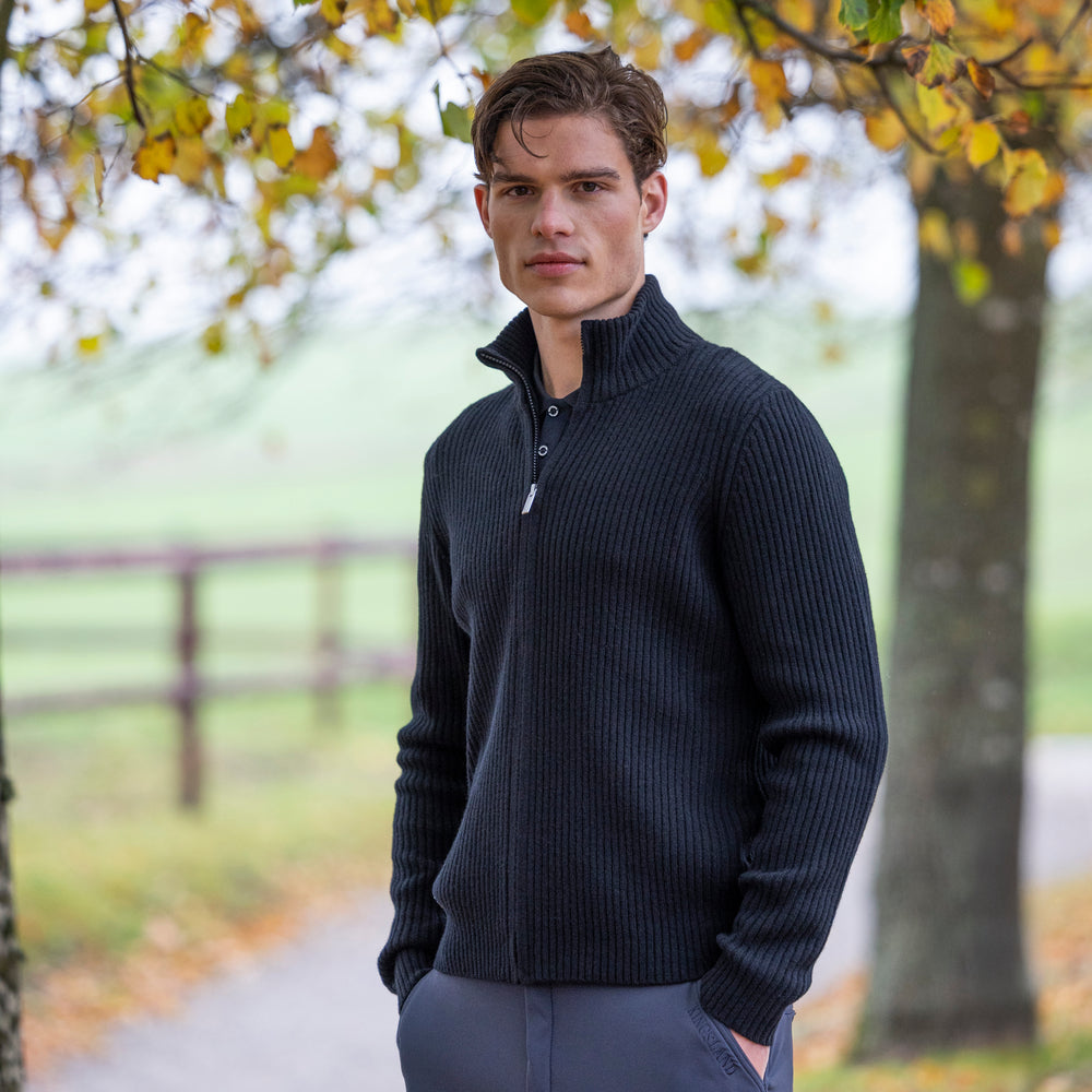 KLAndre Strikket Cardigan til Herre - Black