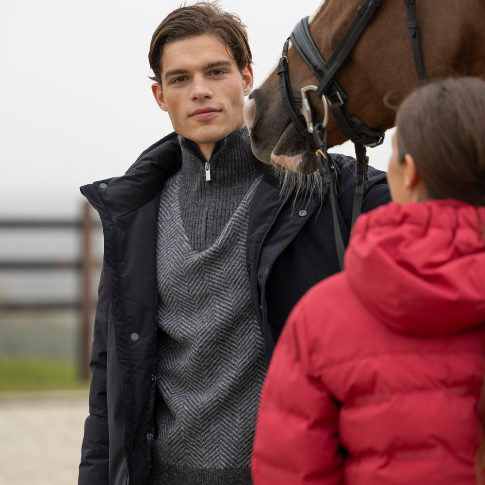 KLAndrew Herre Strik Half Zip - Dark Grey