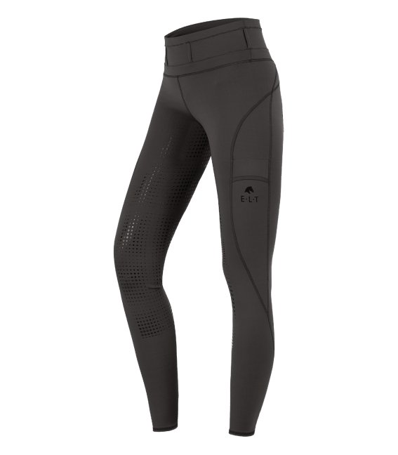 ELT HANNA Højtaljede ridetights. Asfaltgrå